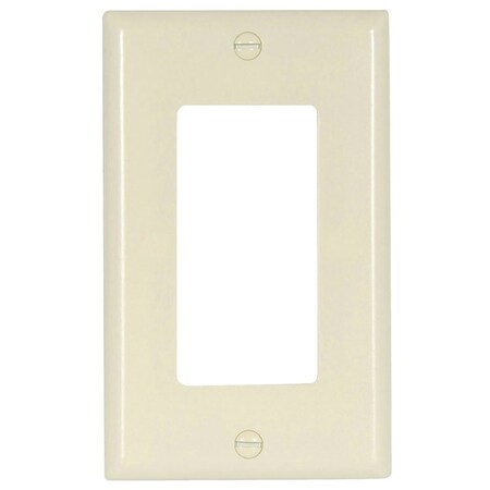 Eaton Wiring Devices Wallplate, 4-1/2 In L, 2-3/4 In W, 1 -Gang, Thermoset, Light Almond, High-Gloss